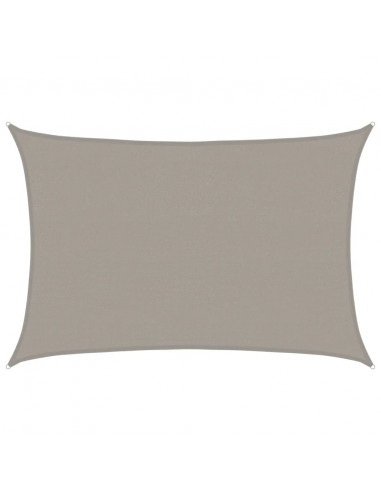 Vela Parasole 160 g/m² Rettangolare Grigio Chiaro 4x6 m in HDPE