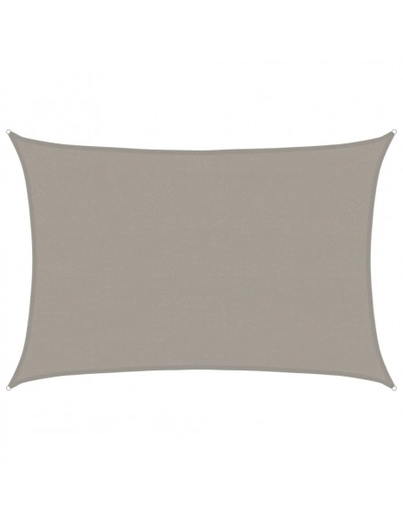 Vela Parasole 160 g/m² Rettangolare Grigio Chiaro 4x6 m in HDPE