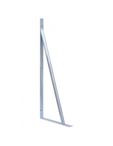 Staffe di Supporto per Recinzione 2 pz in Acciaio Zincato