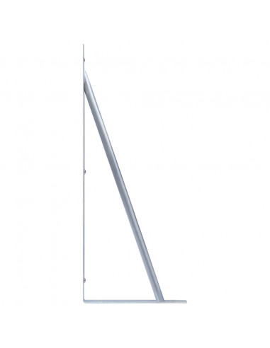Staffe di Supporto per Recinzione 2 pz in Acciaio Zincato