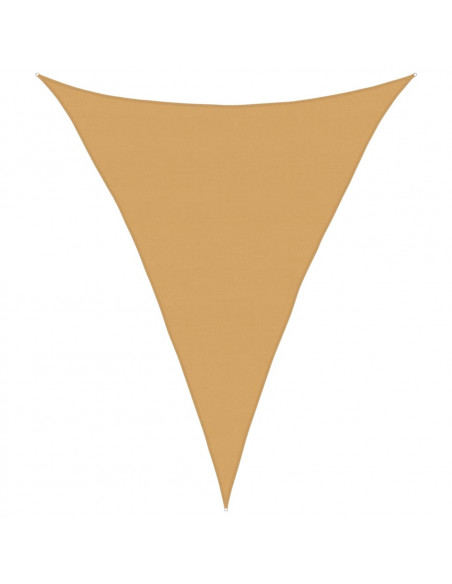 Vela Parasole 160 g/m² Triangolare Sabbia 5x7x7 m in HDPE
