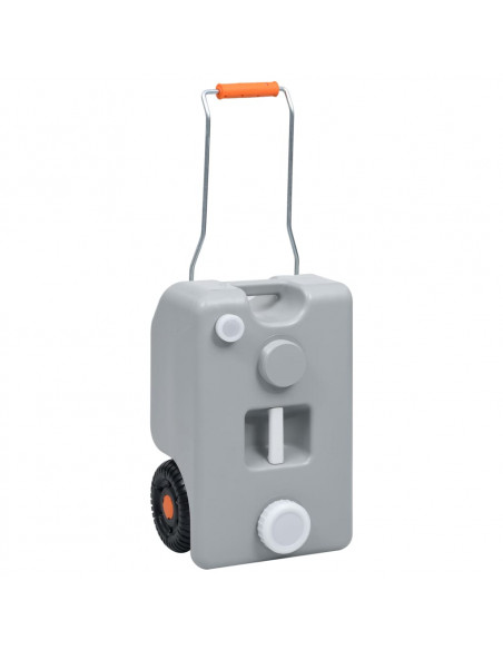 Serbatoio d'Acqua con Ruote per Campeggio 25 L Grigio