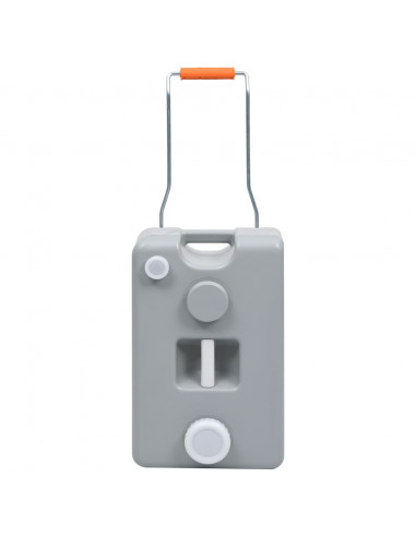 Serbatoio d'Acqua con Ruote per Campeggio 25 L Grigio