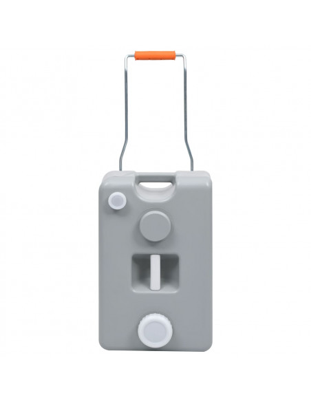 Serbatoio d'Acqua con Ruote per Campeggio 25 L Grigio