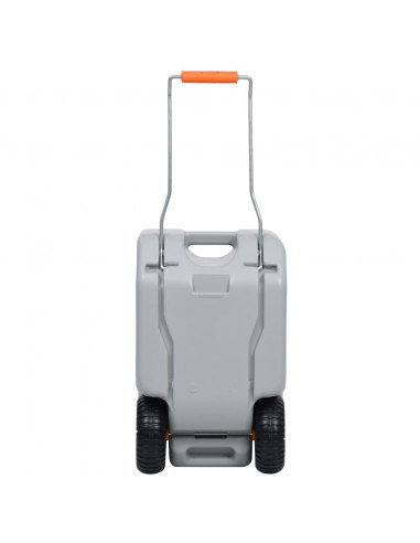 Serbatoio d'Acqua con Ruote per Campeggio 25 L Grigio