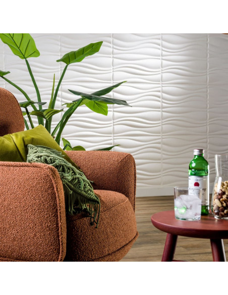 WallArt Pannelli a Parete 3D Waves 12 pz GA-WA04