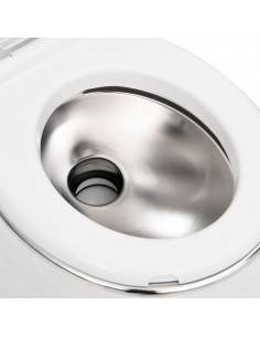 Toilette Integrata da Campeggio Bianca 24x17 L HDPE e Acciaio