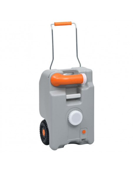 Serbatoio d'Acqua con Ruote per Campeggio 25 L Grigio