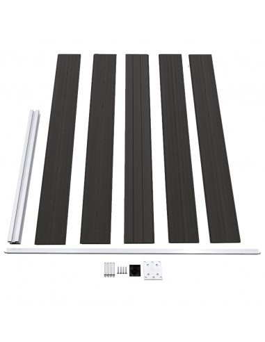 Pannello di Recinzione in WPC 175x105 cm Nero