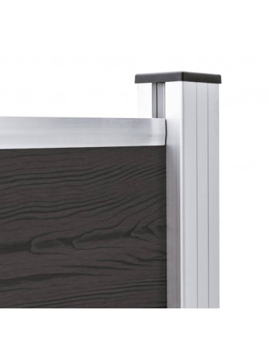 Pannello di Recinzione in WPC 175x105 cm Nero