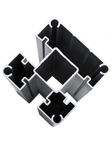 Set Pannelli di Recinzione in WPC 872x146 cm Nero