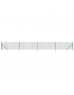 Recinzione Metallica con Picchetti Ancoraggio Verde 0,8x10 m