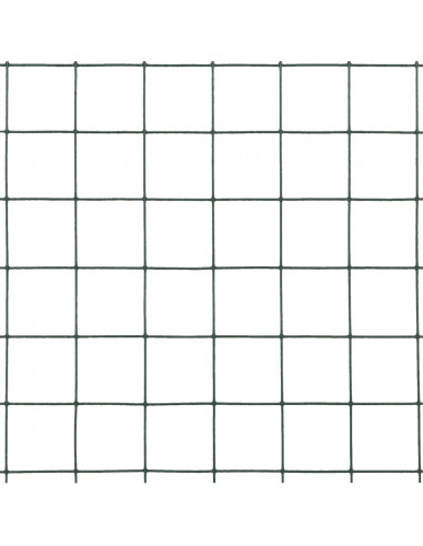 Recinzione in Rete per Pollaio in Acciaio e PVC 10x0,5 m Verde