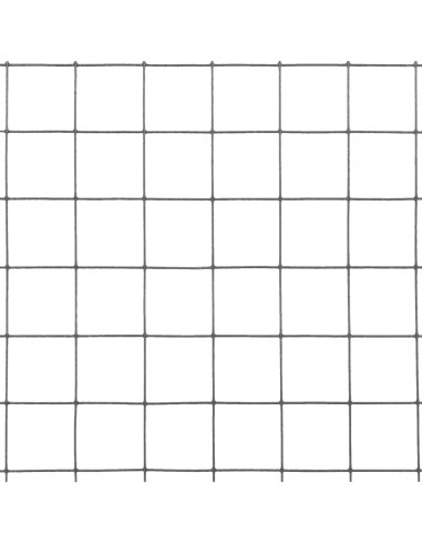 Recinzione in Rete per Pollaio in Acciaio e PVC 10x1,5 m Grigia