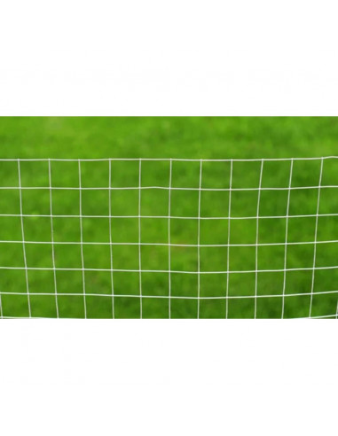 Recinzione in Rete per Pollaio Acciaio Zincato 25x1 m Argento