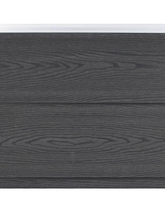 Set Pannello di Recinzione Grigio 353x186 cm in WPC