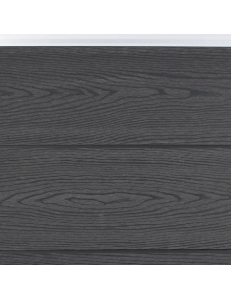 Set Pannello di Recinzione Grigio 353x186 cm in WPC