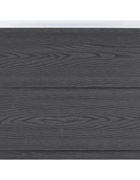 Set Pannello di Recinzione Grigio 526x186 cm in WPC