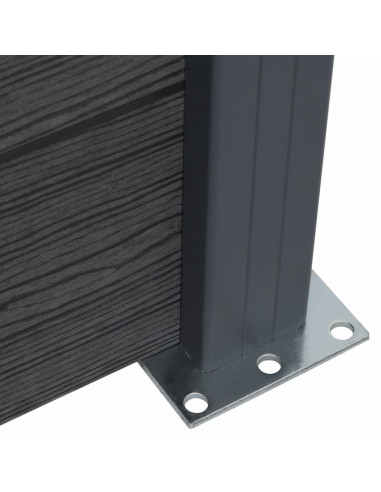 Set Pannello di Recinzione Grigio 872x186 cm in WPC