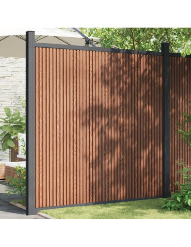 Pannello di Recinzione Marrone 173x186 cm in WPC
