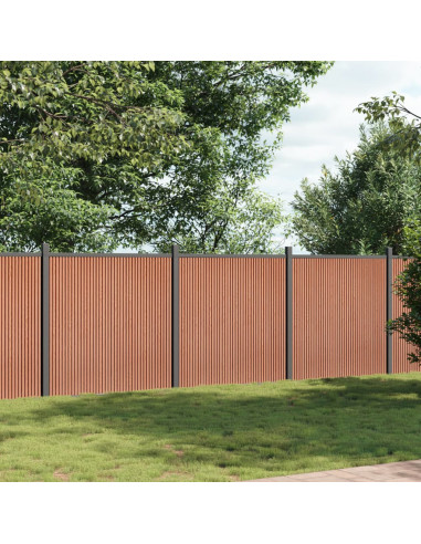 Pannello di Recinzione Marrone 526x186 cm in WPC