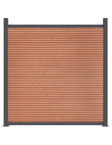 Pannello di Recinzione Marrone 526x186 cm in WPC