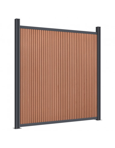 Pannello di Recinzione Marrone 872x186 cm in WPC