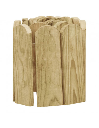 Rotolo di Bordura Verde 120 cm in Legno di Pino impregnato