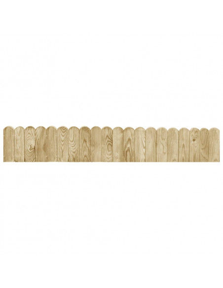 Rotoli di Bordura 3 pz 120 cm in Legno di Pino Impregnato