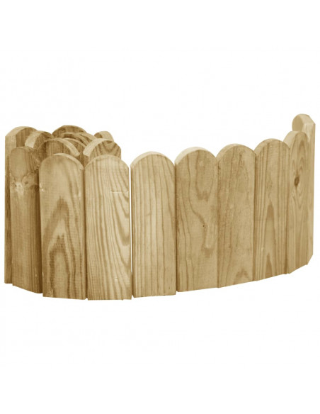 Rotoli di Bordura 3 pz 120 cm in Legno di Pino Impregnato