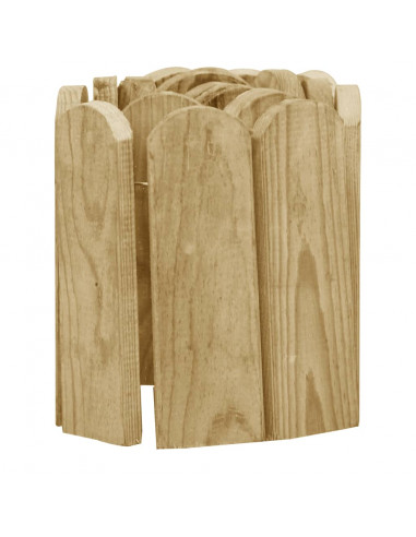 Rotoli di Bordura 3 pz 120 cm in Legno di Pino Impregnato