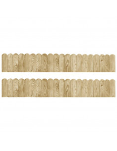 Rotoli di Bordura 2 pz 120 cm in Legno di Pino impregnato