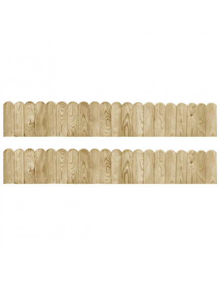 Rotoli di Bordura 2 pz 120 cm in Legno di Pino impregnato
