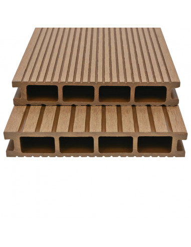 Pavimento per Esterni in WPC Cavo Accessori 20 m² 2,2 m Teak