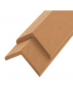 Profili Angolari per Bordi 5 pz in WPC 170 cm Color Teak