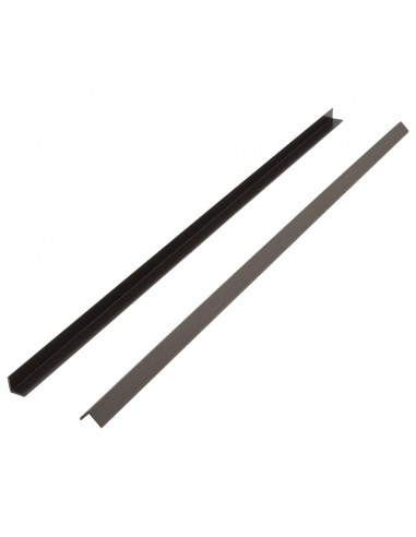 Profili Angolari per Bordi 5 pz in WPC 170 cm Marrone Scuro