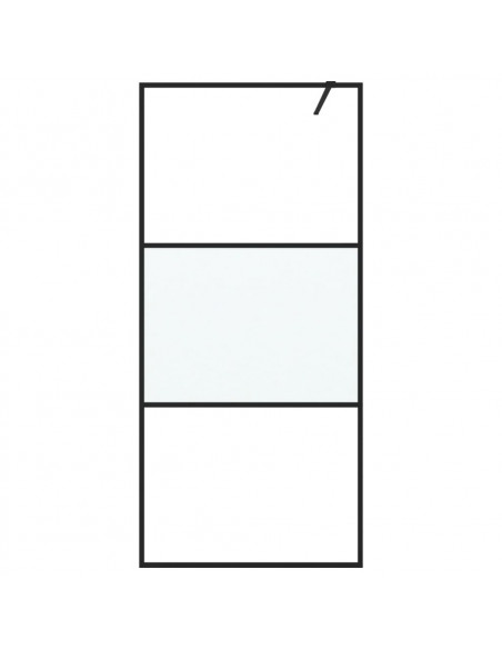 Parete Doccia Walk in 90x195 cm Vetro Semi Smerigliato ESG