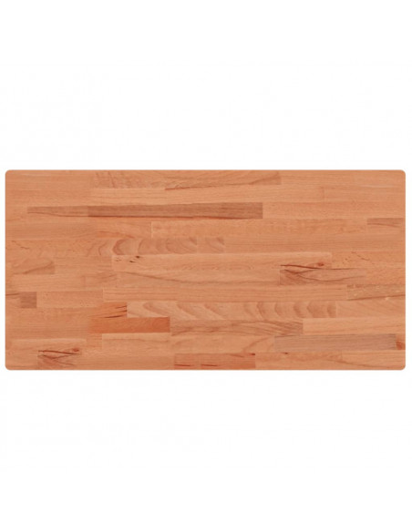 Piano Bagno 100x50x1,5 cm in Legno Massello di Faggio