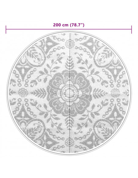 Tappeto da Esterni Rosa Ø120 cm in PP
