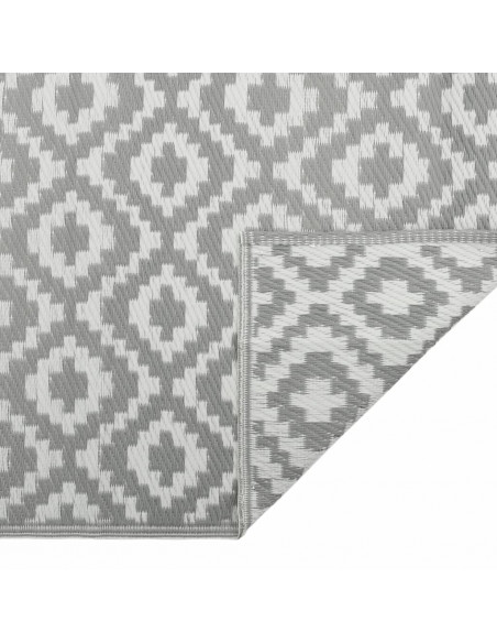 Tappeto da Esterni Grigio 140x200 cm in PP