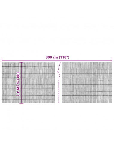 Recinzione da Giardino 300x100 cm Giunco