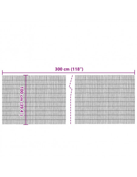 Recinzione da Giardino 300x100 cm Giunco
