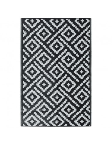 Tappeto da Esterni Bianco e Nero 190x290 cm in PP