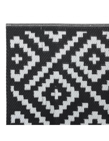 Tappeto da Esterni Bianco e Nero 190x290 cm in PP