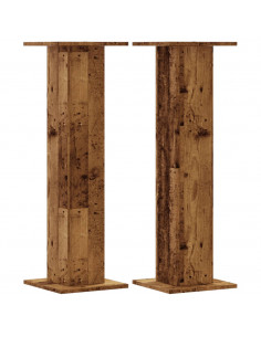 Supporti per Piante 2 pz Legno Vecchio 30x30x95 cm Truciolato