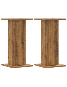 Supporti Piante 2 pz Rovere Artigianale 30x30x60 cm Truciolato