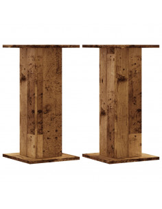 Supporti per Piante 2 pz Legno Vecchio 30x30x60 cm Truciolato