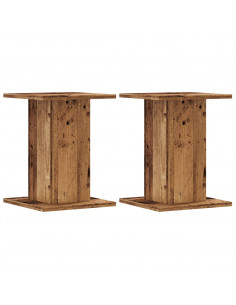 Supporti per Piante 2 pz Legno Vecchio 30x30x40 cm Truciolato