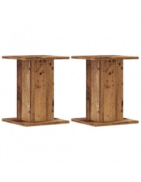 Supporti per Piante 2 pz Legno Vecchio 30x30x40 cm Truciolato