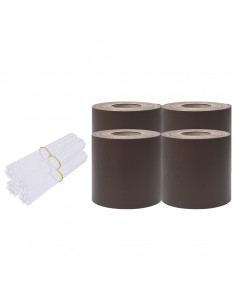 Recinzione Frangivento 4 pz in PVC 35x0,19m Marrone 2